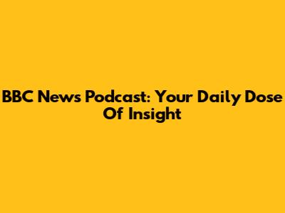 BBC News Podcast: Your Daily Dose Of Insight
