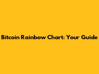 Bitcoin Rainbow Chart: Your Guide