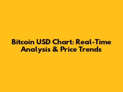 Bitcoin USD Chart: Real-Time Analysis & Price Trends