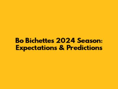 Bo Bichette's 2024 Season: Expectations & Predictions