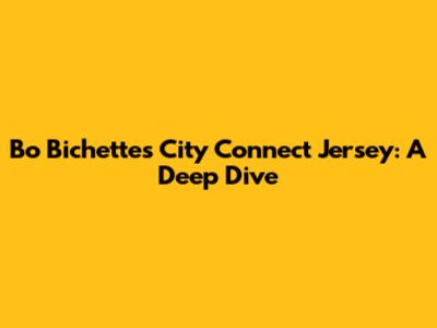 Bo Bichette's City Connect Jersey: A Deep Dive