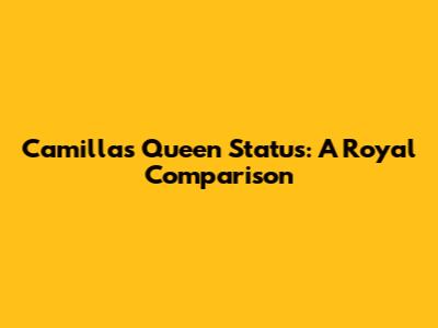 Camilla's Queen Status: A Royal Comparison