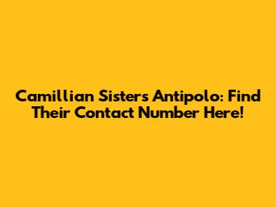 Camillian Sisters Antipolo: Find Their Contact Number Here!