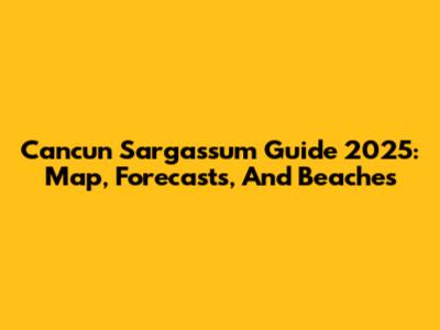 Cancun Sargassum Guide 2025: Map, Forecasts, And Beaches