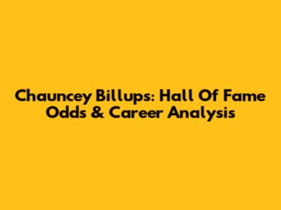 Chauncey Billups: Hall Of Fame Odds & Career Analysis