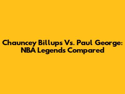 Chauncey Billups Vs. Paul George: NBA Legends Compared