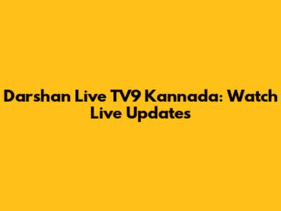 Darshan Live TV9 Kannada: Watch Live Updates