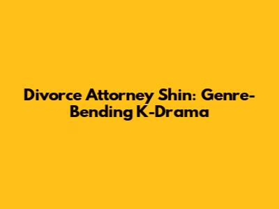 Divorce Attorney Shin: Genre-Bending K-Drama