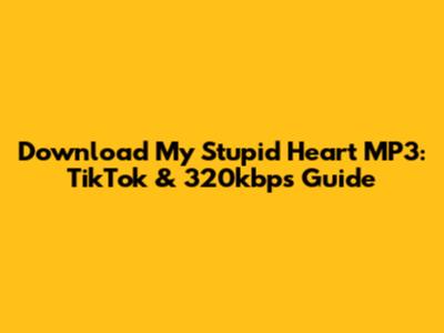 Download 'My Stupid Heart' MP3: TikTok & 320kbps Guide