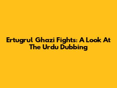 Ertugrul Ghazi Fights: A Look At The Urdu Dubbing