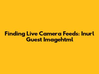 Finding Live Camera Feeds: Inurl Guest Imagehtml