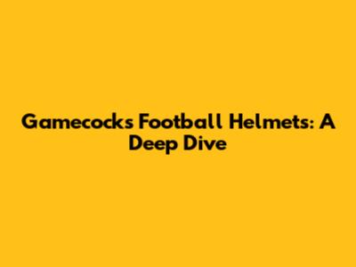 Gamecocks Football Helmets: A Deep Dive