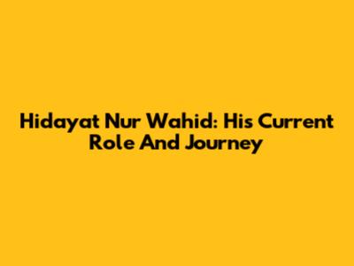 Hidayat Nur Wahid: His Current Role And Journey