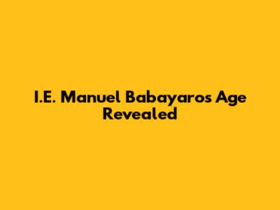 I.E. Manuel Babayaro's Age Revealed