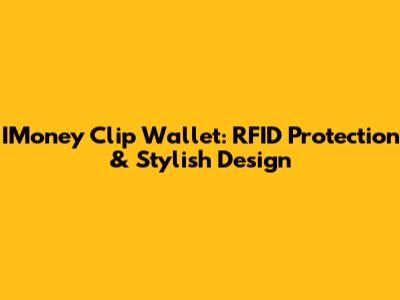 IMoney Clip Wallet: RFID Protection & Stylish Design