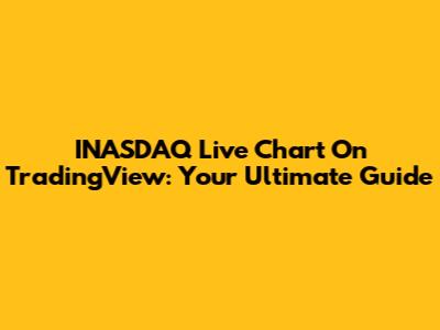 INASDAQ Live Chart On TradingView: Your Ultimate Guide