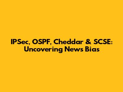 IPSec, OSPF, Cheddar & SCSE: Uncovering News Bias