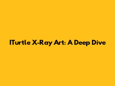 ITurtle X-Ray Art: A Deep Dive