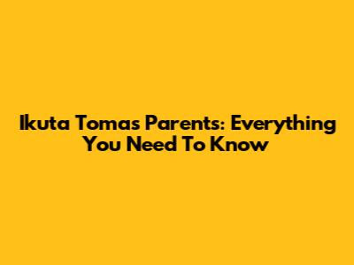 Ikuta Toma's Parents: Everything You Need To Know