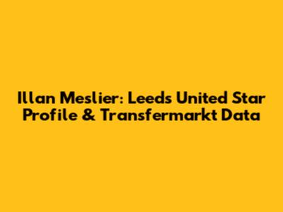 Illan Meslier: Leeds United Star Profile & Transfermarkt Data