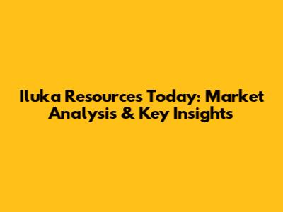 Iluka Resources Today: Market Analysis & Key Insights