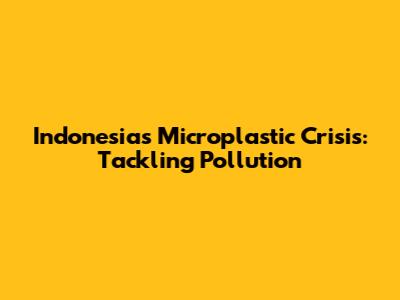 Indonesia's Microplastic Crisis: Tackling Pollution