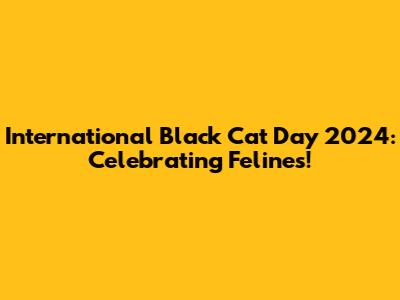 International Black Cat Day 2024: Celebrating Felines!