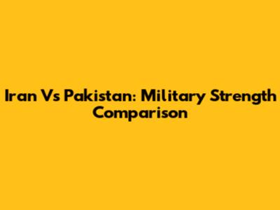 Iran Vs Pakistan: Military Strength Comparison