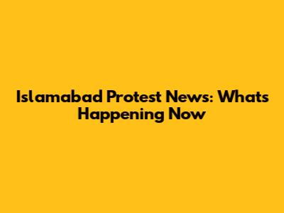 Islamabad Protest News: What's Happening Now