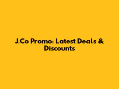 J.Co Promo: Latest Deals & Discounts