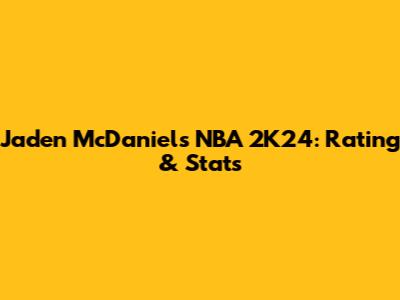 Jaden McDaniels NBA 2K24: Rating & Stats