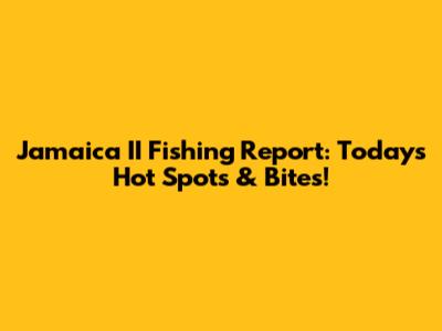 Jamaica II Fishing Report: Today's Hot Spots & Bites!