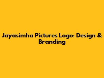 Jayasimha Pictures Logo: Design & Branding