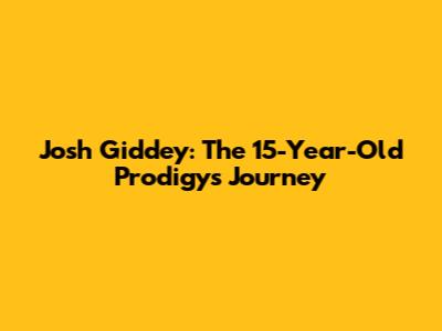 Josh Giddey: The 15-Year-Old Prodigy's Journey