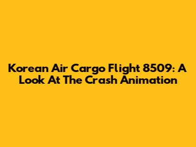 Korean Air Cargo Flight 8509: A Look At The Crash Animation
