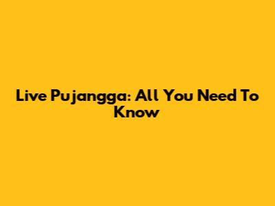 Live Pujangga: All You Need To Know