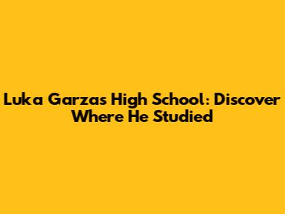 Luka Garza's High School: Discover Where He Studied