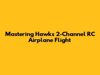 Mastering Hawk's 2-Channel RC Airplane Flight