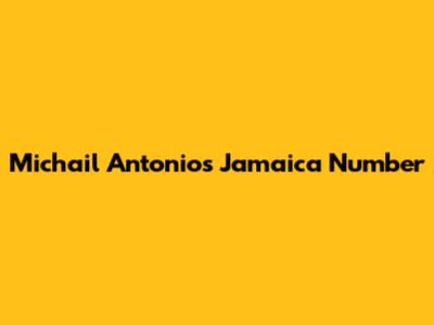 Michail Antonio's Jamaica Number