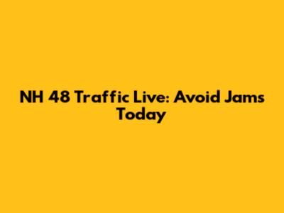 NH 48 Traffic Live: Avoid Jams Today