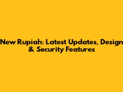 New Rupiah: Latest Updates, Design & Security Features