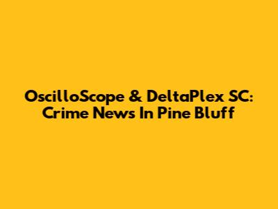 OscilloScope & DeltaPlex SC: Crime News In Pine Bluff