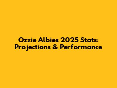Ozzie Albies' 2025 Stats: Projections & Performance