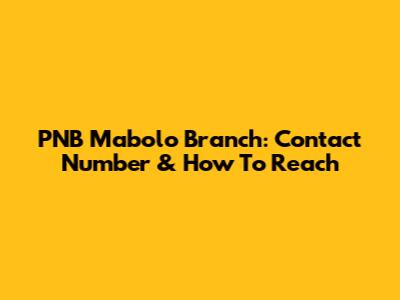 PNB Mabolo Branch: Contact Number & How To Reach