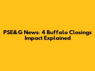PSE&G News: 4 Buffalo Closings Impact Explained
