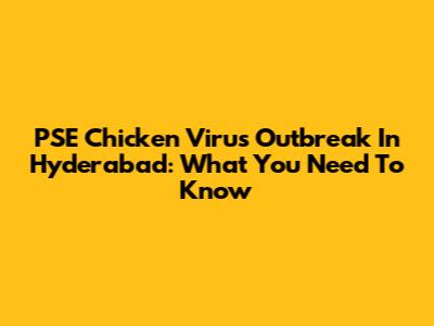 PSE Chicken Virus Outbreak In Hyderabad: What You Need To Know