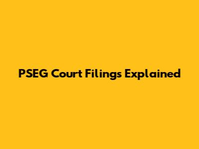 PSEG Court Filings Explained