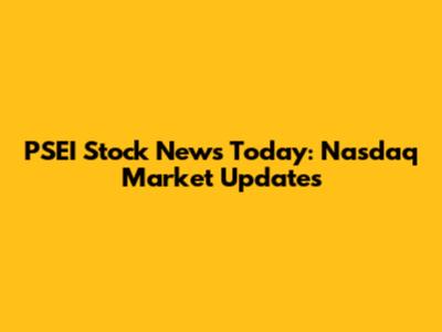 PSEI Stock News Today: Nasdaq Market Updates