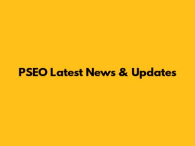 PSEO Latest News & Updates