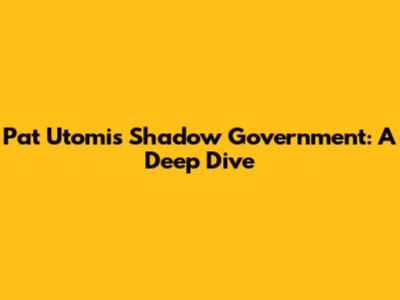 Pat Utomi's Shadow Government: A Deep Dive